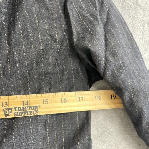 Lafayette 148 New York Women's Size 6 Pinstripe Wool Blazer Jacket Black/ Brown - Picture 4 of 9